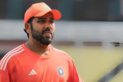 Team India Captain Rohit Sharma in Orange Jersey