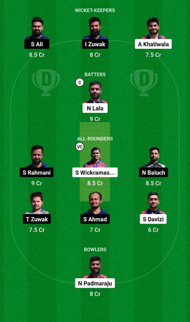 PCC vs HUD Dream11 Prediction Team