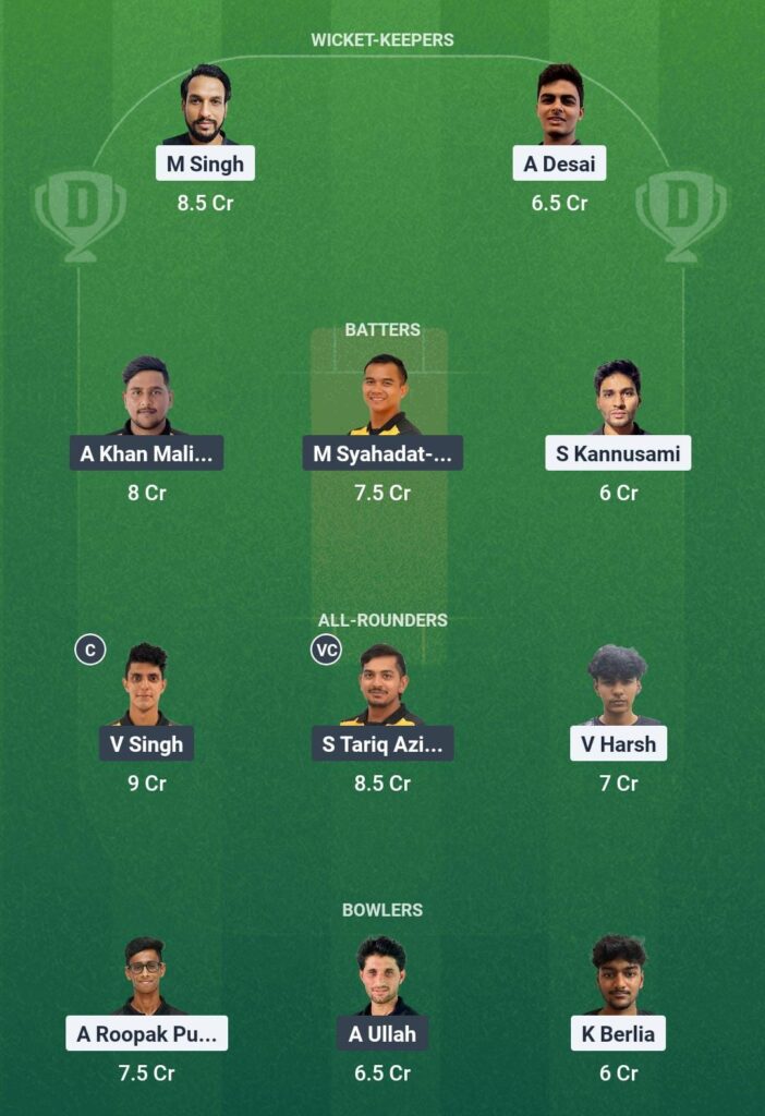 SIN vs MAL Dream11 Prediction Team