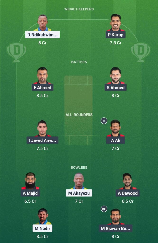 RWA vs BAH Dream11 Prediction Team